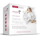 Bamboo Hypoallergenic Mattress Protector by Red Nomad - Breathable Cool Cycle Technology for Maximum Circulation & Comfort - Queen Size