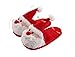 WHENOW Childrens/Kids/Adult 3D Christmas Novelty Slippers,Womens Indoor Warm Slippers, Slip-on Shoes Red EU 24-25