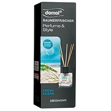 domol Raumerfrischer Perfume & Style Fresh Ocean 50 ml bestehend aus Duftessenz, 1 Duftglas, 5 Holzstäbchen