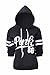 FACE N FACE Womens Chic Drawstring Long Sleeve Hooded Sweatshirt X-Large Black