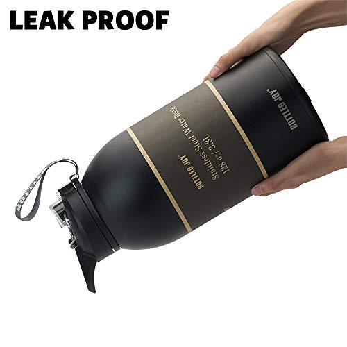 BOTTLED JOY Half Gallon Stainless Steel Insulated Water Bottle Double