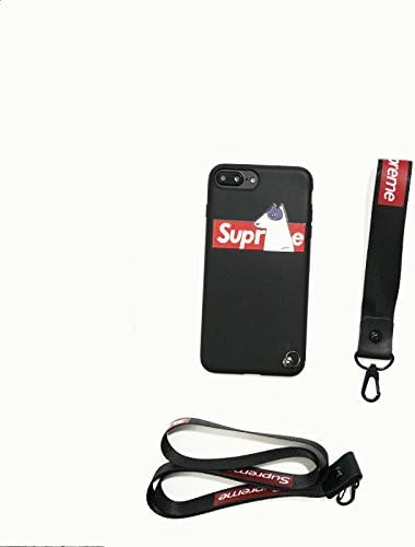 Black iPhone 7 plus Case Protective,iphone Slim Shockproof anti-Scratch Non-slip 5.5 Inches - Dog soft silicone Bumper Protective Case (7plus)