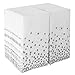 StarMar Silver Guest Towel Napkins - Disposable Hand Towels for Bathroom, Kitchen, & Dining, Soft Absorbent Linen Feel Paper, Disposable Dinner Napkins for Events, 100-Pack Guest Towels, 15.5x13