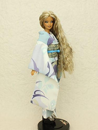 White Furisode dress,Blue Obi,Barbie,Poppy,Misaki 11.5in. Japan