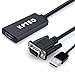 KPTEC VGA to HDMI Adapter with USB for Power and Audio 1080p HD Video Converter Cable for Laptop Desktop - Black