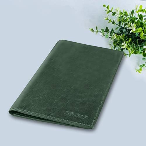 RFID Blocking Premium Vegan Leather Passport Credit Debit Card Holder Wallet for Men & Women (Green)