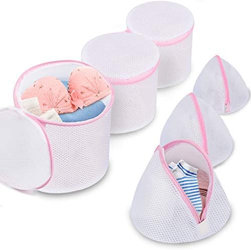 Otraki 洗濯ネット ブラジャー用 ドーム型 円筒型 6枚セット 型崩れ防止 ランドリー バッグ 細目 強芯メッシュ ストッキング 傷み防止 ランドリーネット Bra 洗濯 絡み防ぎ お値打ち価格で 糸襪 パンツ 下着 靴下 収納用 ブラ 小物用 6個入 旅行 洗濯ふくろ 3m 3s 洗濯機
