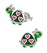 Hypoallergenic Sterling Silver Turtle with Hearts & Bow Stud Earrings for Kids (Nickel Free)