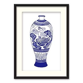 Black Paper Framed Canvas Wall Art for Living Room, Bedroom China Style Canvas Prints for Home Decoration Ready to Hanging - 23x31 inches