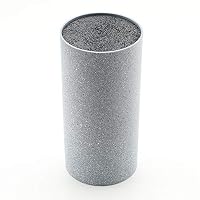 KeepingcooX Universal Knife Block Holder with Premium Nylon Insert - Cooking Utensils Holder, Perfect for Ceramic Knives, Steak Knives and Kitchen Accesseries Storage (Gray Cylinder)