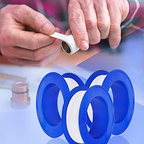 1/2 by 32.8 Feet Teflon Tape, 5 Rolls Plumbing Tape, Thread Seal Tapes