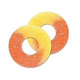 ALBANESE PEACH GUMMI RINGS, 4.5 LBS