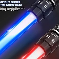 HOTBEST 2 Pack Light Saber, 2-in-1 Retractable 7
