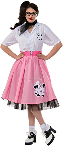 Rubie's Costume Co Women's 1950's Plus Size Pink Poodle Skirt Costume