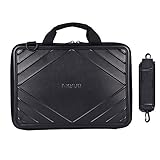 MOSISO EVA Hard Shell Protective Laptop Shoulder Bag Compatible 13-13.3 Inch MacBook Pro, MacBook Air, Notebook, Portable Universal Shockproof Business Messenger Tote Handbag Zipper Travel Case, Black