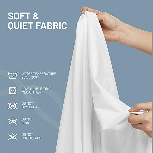 ENITYA Waterproof Mattress Protector with Zipper,Breathable Mattress Encasement with Knitted Quiet Fabric,Premium Mattress Cover,Soft Mattress Pad Comes in All Sizes:T,TXL,F,Q,K,CK,Machine Washable.