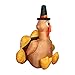 Holidayana 6ft Inflatable Thanksgiving Turkey with Pilgrim Hat Inflatable Yard Decoration with Built-in Bulbs, Tie-Down Points, and Built-in Fan