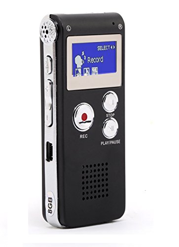MonoDeal Registratore Vocale Portabile,8GB multifunzionale Digital Audio Voice Recorder ,con porta mini USB,Lettore…