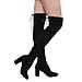 Beston FD19 Women's Over The Knee Drawstring Block Heel Boots Full Size Small
