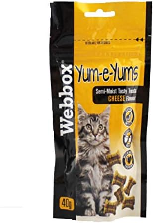 Webbox YUM-E-YUMS CHEESE CAT TREATS 40G PACK - REWARD KITTEN SUGAR-FREE MEATY (6X)