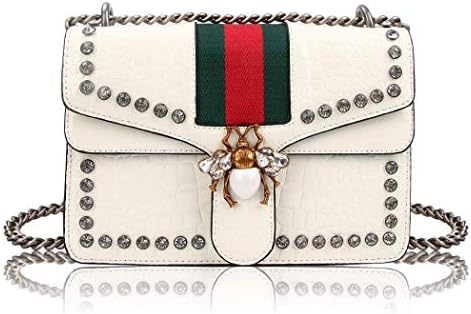 Cross Body Bags for Women Designer Purse Patent Leather Handbag Bee Shoulder Bag