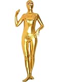 WOLF UNITARD Shiny Metallic Unitard Zentai Suit with Eyes Open