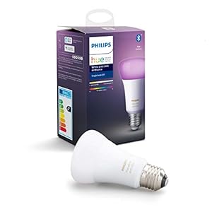 Philips Hue Standaard Lamp 1-Pack – E27 – Duurzame LED Verlichting – Wit en Gekleurd Licht – Dimbaar – Verbind met…