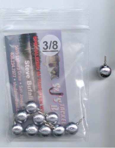 3/8 oz Ball Style Lead Drop Shot Weights Hand Poured (10 per pack)