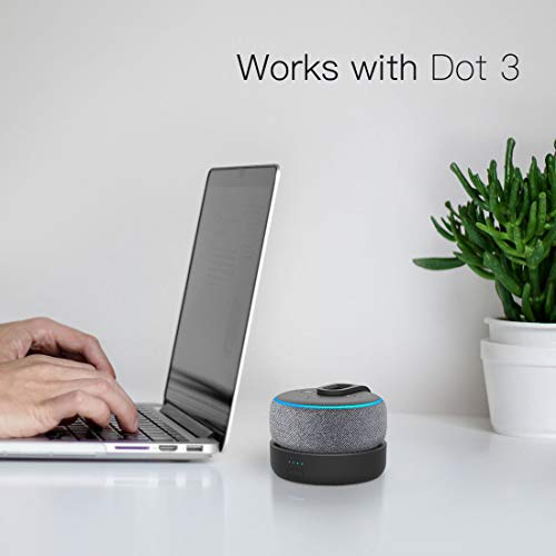 [Upgraded] GGMM D3 Battery Base for Dot 3rd gen, Portable Charger with 8 Hours of Playtime, Black (Power Adapter is Not Included) - Thumbnail 4