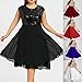 Panfinggin Womens Sequin Dress Plus Size Sexy Party Cocktail Formal Prom Round Neck Summer Sleeveless Dresses, XL-XXXXXL