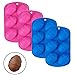 Medoore 4 Pack Easter Egg Shape Silicone Treat Mold, Easter Silicone Mold for Chocolate, Candy, Baking Muffin, Cupcake, Jello, Soap, Bath Bomb, Ice Cube