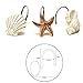 AGPtek 12 PCS Seashell Shower Curtain Hooks for Home and Bathroom (Light Brown)