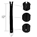 KGS Nylon Zippers for Sewing Crafts | Size: 12 Inch | Color: Black | 100 Pieces per Pack | Single Color #3 Nylon Zippers for Making Bags, Pouches, Pillow Covers and Sewing Craft Projects