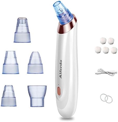Blackhead Remover Pore Vacuum Suction Pimple Extractor Comedone Removal Tool，USB Electric Rechargeable Facial Skin Peeling Cleanser Microdermabrasion Exfoliating Machine 5 In 1 by Alferdo