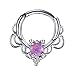 Xpircn 16G Opal Stainless Steel Nose Rings Hoop Septum Clicker Jewelry Cartilage Tragus Daith Earrings Piercing Jewelry
