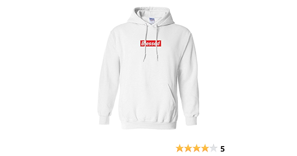 Amazon.com: Bendecido Supreme suéter con capucha sudadera con capucha nuevo  – blanco, XXXL, Blanco : Ropa, Zapatos y Joyería
