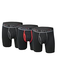 Spyder - Calzoncillos tipo bóxer para hombre (algodón)