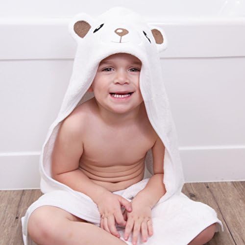 Premium Baby Hooded Towel and Washcloth Set for Baby Girl or Boy | Absorbent 100% Organic Bamboo Bath Towel with Hood Set | Luxuriously Soft Towel for Toddlers