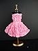 A Pink Mini Dress Covered in Roses It so Cute Also Avail in White, Blue and Green Made to Fit the Barbie Doll