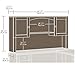 Sauder Harbor View Hutch, Antiqued White finish