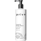Privé Hand and Body Lotion for Women - Clean & Fresh Hand Cream & Body Moisturizer - Aloe & Shea Butter Deeply Hydrate Skin - Nourishes & Supports Elasticity - Lemon Verbena Scent (8 oz)