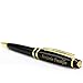 Sotania Custom Engraved Executive Pen Gift Set – Personalized Brass Ballpoint Pen with Matching Paper Tool – Elegant Gift Box (Black)