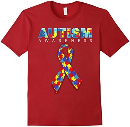 Men's Official: autism awareness 2017 shirt- accept-understand-Lv XL Cranberry