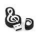 CHUYI Novelty and Cute Music Note Shape Design 8GB USB 2.0 Flash Drive Pen Drive Memory Stick Storage Cool Thumb Drive U Disk Gift (Black-1 Pack)