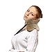 Adoric Life Memory Foam Travel Pillow, Portable Head, Chin and Neck Support with Machine Washable Cover for Airplanes, Cars, Trains and Office Napping - Brown