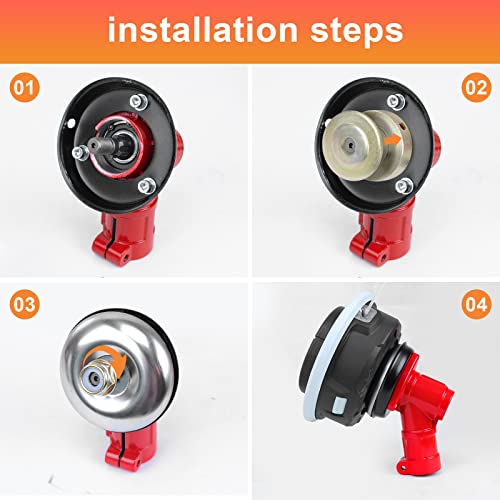 Viabrico Brush Cutter Angle 26 mm-9 Teeth Universal Gear Head for Brushcutter Silver