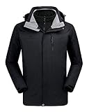 CAMEL CROWN Men's Winter Jacket 3-in-1 Winter Coats Ski Jacket Waterproof with Warm Fleece Inner and Windproof Hooded
