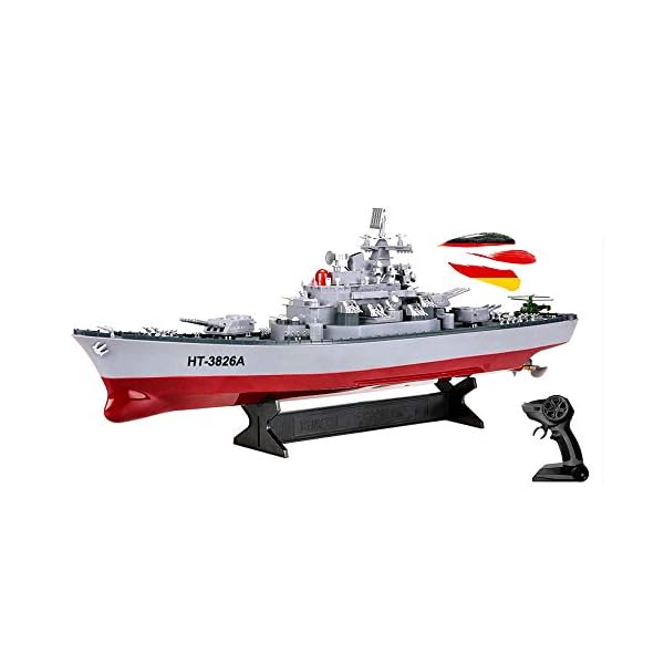 HSP Himoto RC ferngesteuertes Schlachtschiff mit Akku im Maßstab 1:250, Schiff-Modell im Zerstörer-Design, Kriegsschiff…