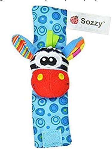 4 x Baby Infant Soft Toy Wrist Rattles Hands Foots finders Developmental