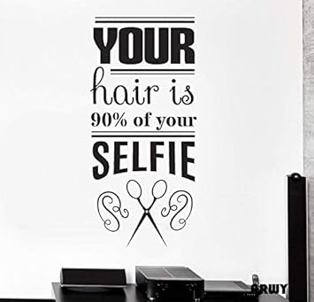 Buy Arwy Salon Wall Stickers Vinyl Wall Decal Funny Hair Salon